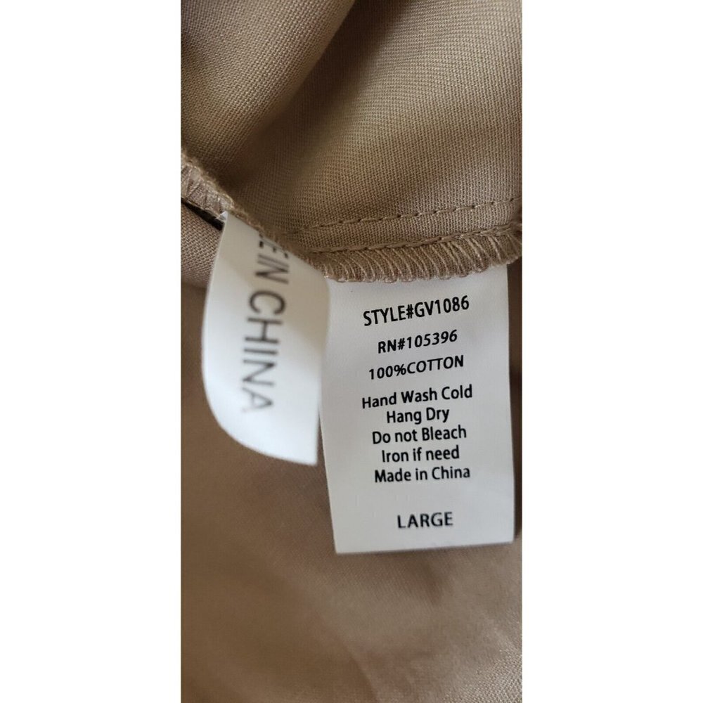 NEW C'EST TOI  COTTON TAN COLOR JACKET VEST LARGE - Picture 11 of 11